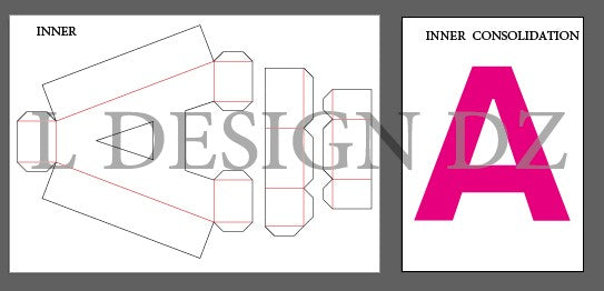 3D Letter Boxe  - LETTER A-  DIE CUT  - PDF - SVG-Digital ptoduct to download - DIY DIE CUT