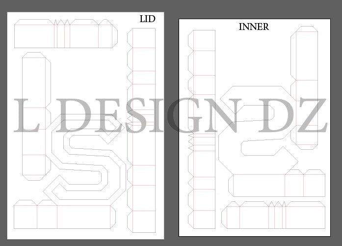 3D Letter Boxe  - LETTER S-  DIE CUT  - PDF - SVG-Digital Product to download - DIY DIE CUT