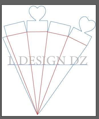 Boîte Cône Cadeau Mariage – Fichier de Découpe (Die Cut) - Digital download